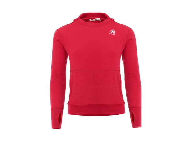 WarmWool hoodsweater Jr Jester Red / Beige Melange 160