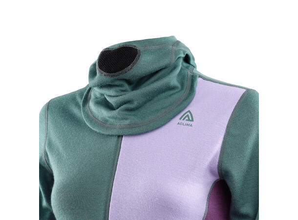 WarmWool hoodsweater w/zip W's NorthAtlantic/PurpleRose/SunsetPurpl M