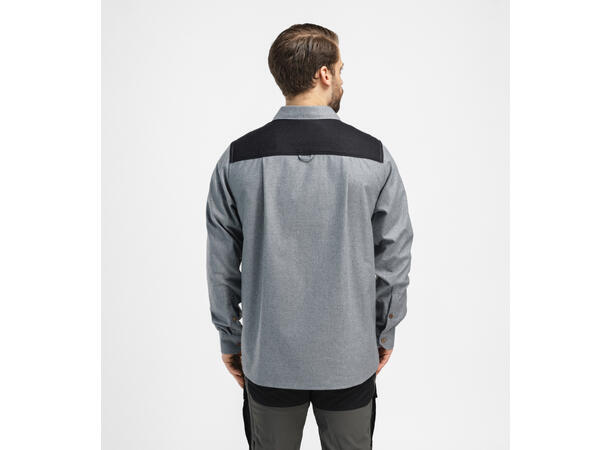 ReBorn woolshirt M's Light Grey/Dark Grey Melange XL