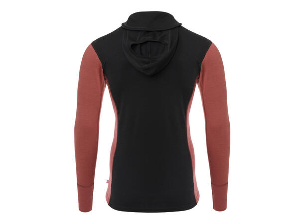 WarmWool hoodsweater w/zip M's Jet Black/ Spiced Apple M