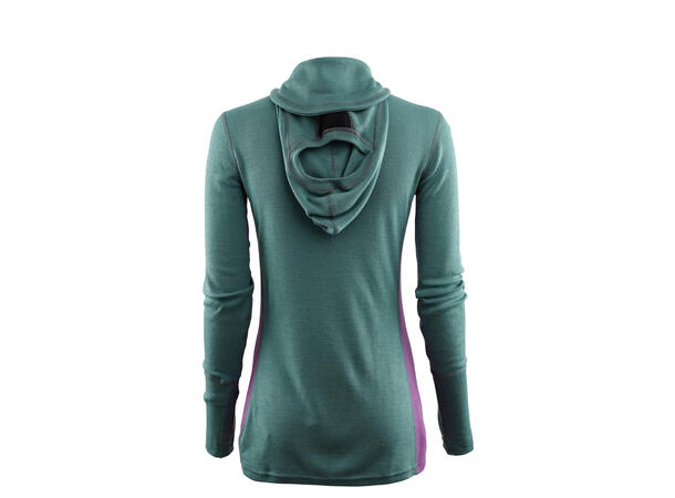 WarmWool hoodsweater w/zip W's NorthAtlantic/PurpleRose/SunsetPurpl XS